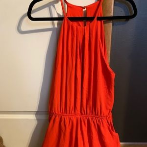 Bright Orange/Red Romper